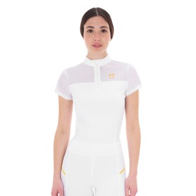 Polo Donna Equestro Mesh e Cotone