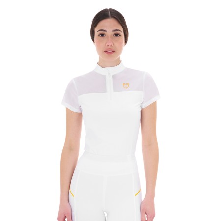 Polo Donna Equestro Mesh e Cotone