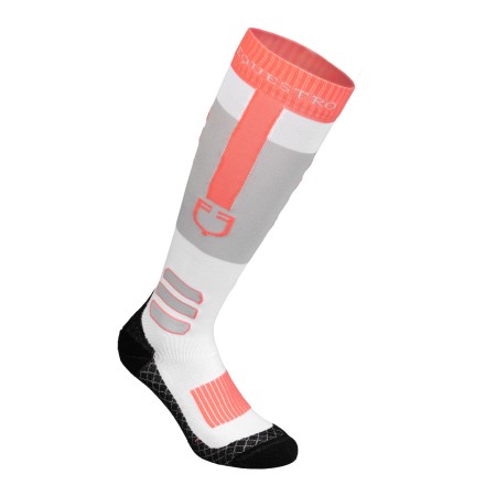 Calza in tessuto tecnico e traspirante con logo