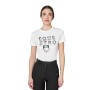 T-shirt donna in cotone con Strass
