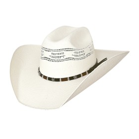 Cappello paglia modello GO ROUND WH&BK