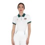Polo donna allenamento tre bottoni Equestro X FISE 100