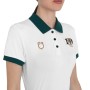 Polo donna allenamento tre bottoni Equestro X FISE 100