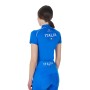 Polo donna da allenamento zip tricolore Equestro X FISE