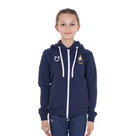 Felpa unisex bambini con cappuccio Equestro X FISE