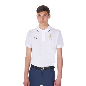 Polo uomo tre bottoni Equestro X FISE