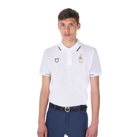 Polo uomo tre bottoni Equestro X FISE