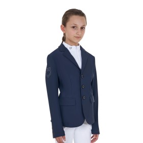 Giacca unisex bambini da concorso tre bottoni Equestro X FISE