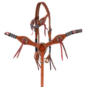 Completo briglia e pettorale  Western Deluxe