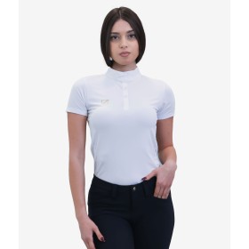 Polo equitazione donna GIVOVA logo in oro