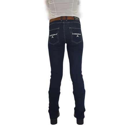 Jeans Rawhide Donna Ale Vintage ricamo Bianco