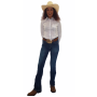 Jeans Rawhide Donna Ale Vintage ricamo Bianco