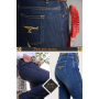 Jeans Rawhide Donna Alexia Vintage Ricamo tabacco