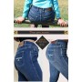 Jeans Rawhide Donna Aster Vintage Ricamo Tabacco
