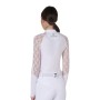 Polo donna con maniche in pizzo
