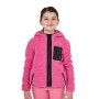 Felpa bambina in pile ricciolo con zip
