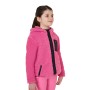 Felpa bambina in pile ricciolo con zip