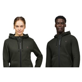 Felpa unisex  verde Tommy Hilfiger con cappuccio